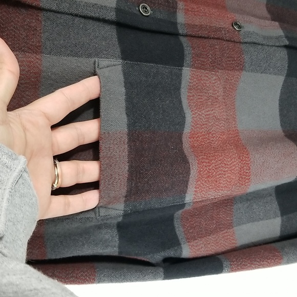 {Prana} The Brayden Long Sleeve Flannel Shirt in Gravel - Picture 8 of 16